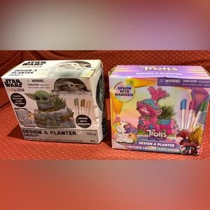 Design a Planter - Trolls or Star Wars Baby Yoda Grogu - Choose One